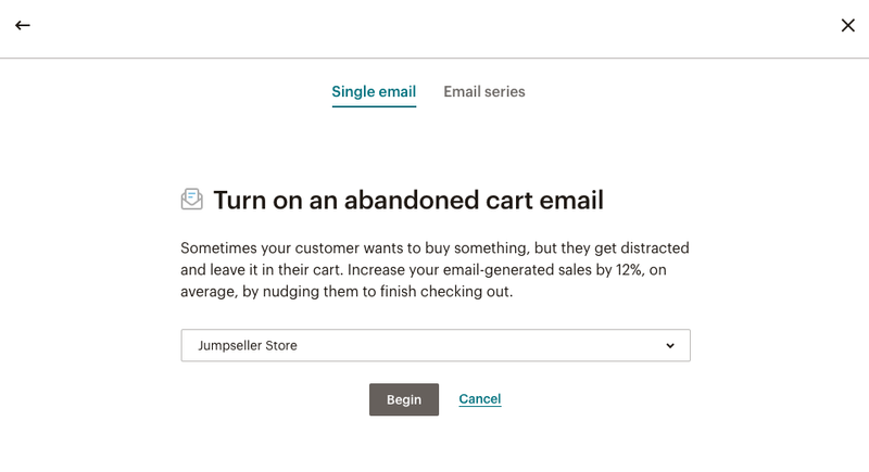 MailChimp Abandoned Order Email