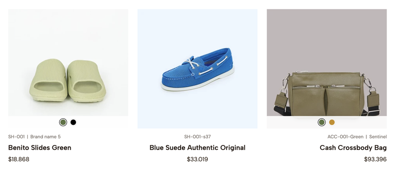 Tema - Alineación de bloques de productos