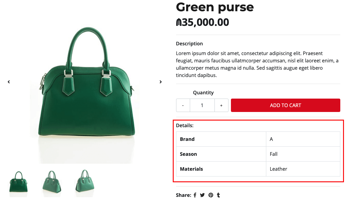 Product Custom Fields