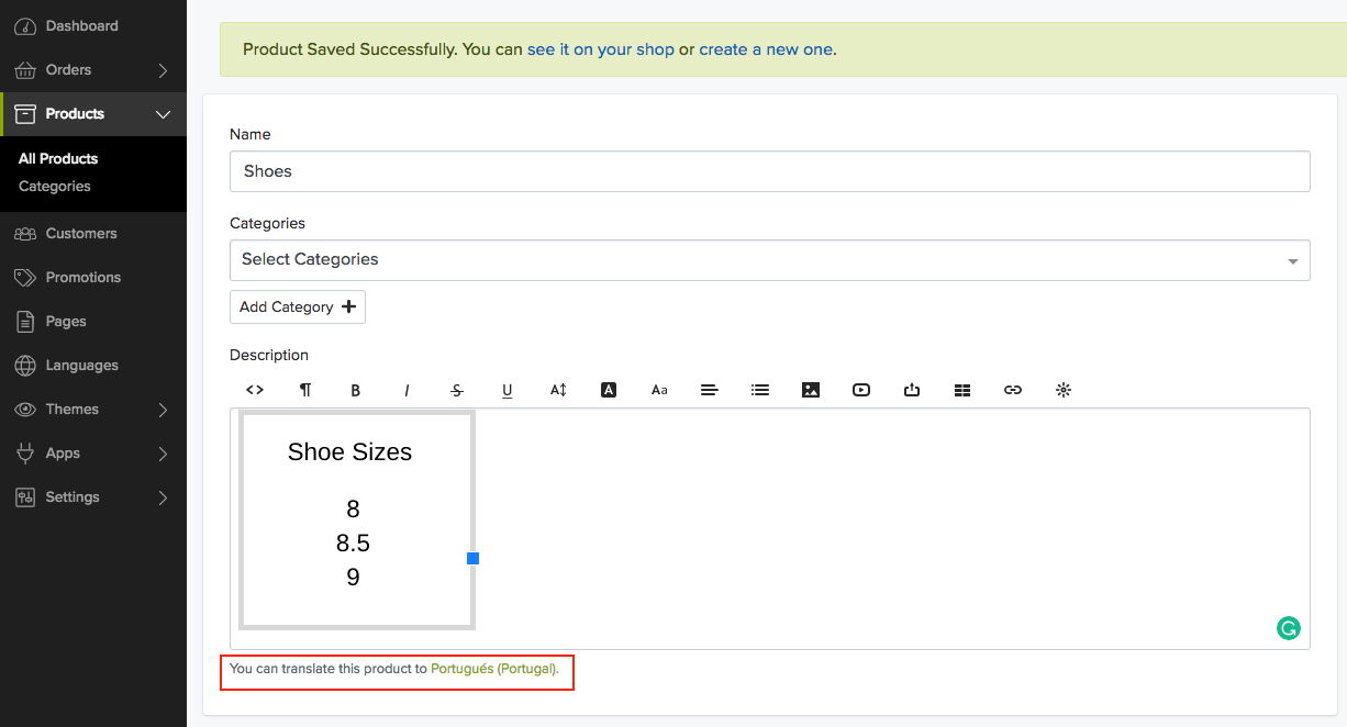 Jumpseller Adicionar Idioma